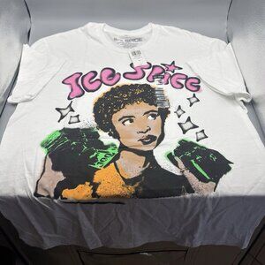 Ice Spice Money Pose Airbrush White T-Shirt LARGE New